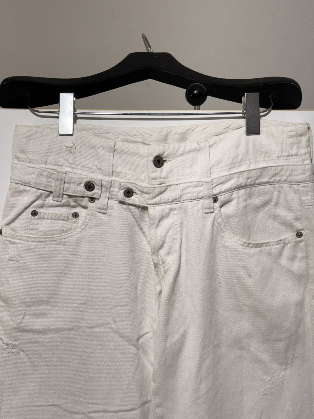 Dolce & Gabbana D&G Archive 2005 Asymmetric Waist White Denim - Ittierre Size US 36 / EU 52 - 3 Thumbnail