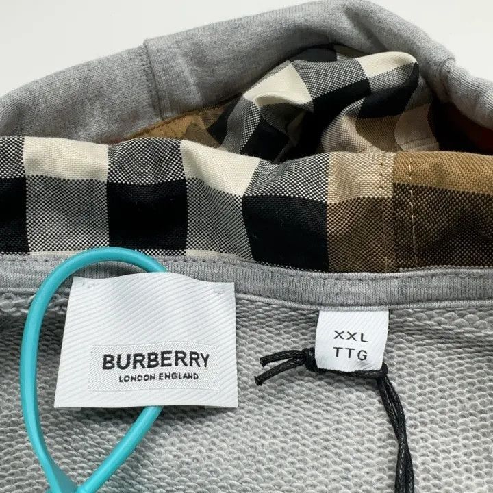 Burberry Burberry Burberry Gray Zip-Up Hoodie with Logo-2507 Size US XXL / EU 58 / 5 - 2 Thumbnail