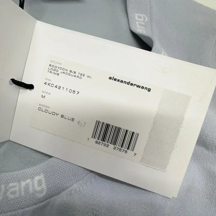 Alexander Wang Alexander Wang SS22 Logo Short Sleeve Knit Top - Size M / US 6-8 / IT 42-44 - 5 Thumbnail