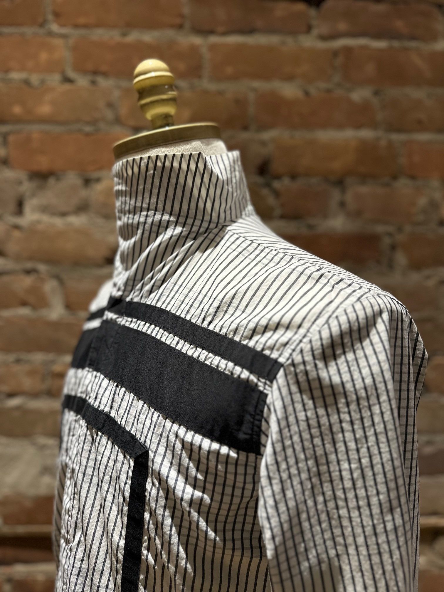Rick Owens Rick Owens Mainline Striped Graphic Shirt – RU14S1294-GRAPH Size US M / EU 48-50 / 2 - 4 Thumbnail
