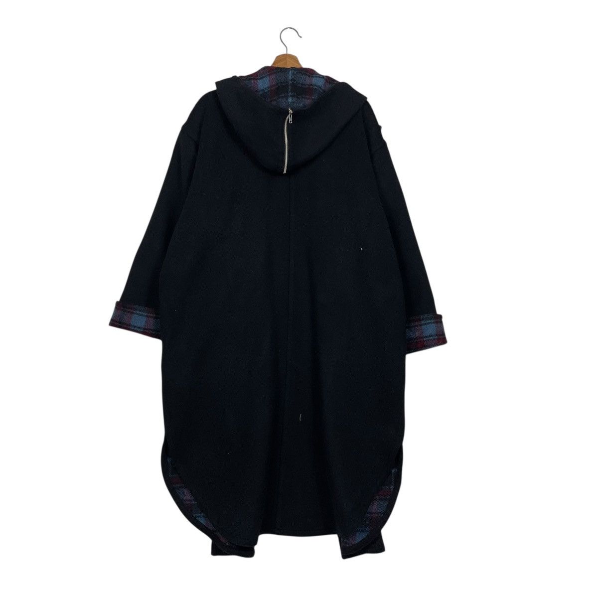 Lancel Lancel Paris Hooded Wool Coat Prominent Plaid Lining Size M / US 6-8 / IT 42-44 - 8 Thumbnail