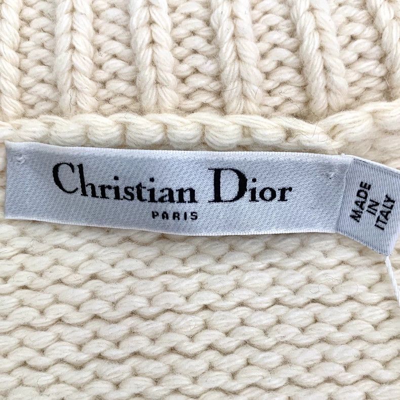 Dior Dior Beige logo letter inlaid sailor collar wool knitted c Size XXS / US 00 / IT 34 - 6 Thumbnail