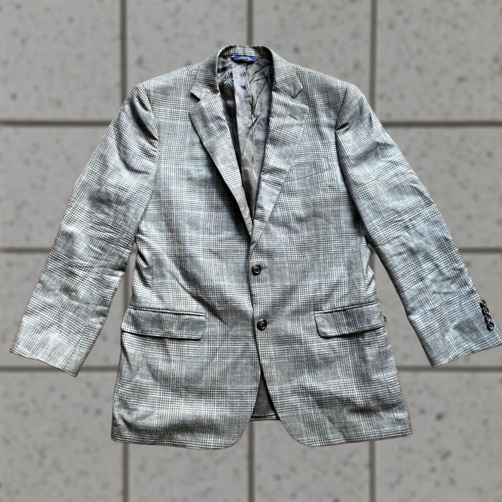 Brooks Brothers Brooks Brothers Blazer Men Size 40 Regular Wool Plaid Brown 1818 Madison Jacket 40R Saxxon Wool Brown Mens Size 40R - 1 Thumbnail