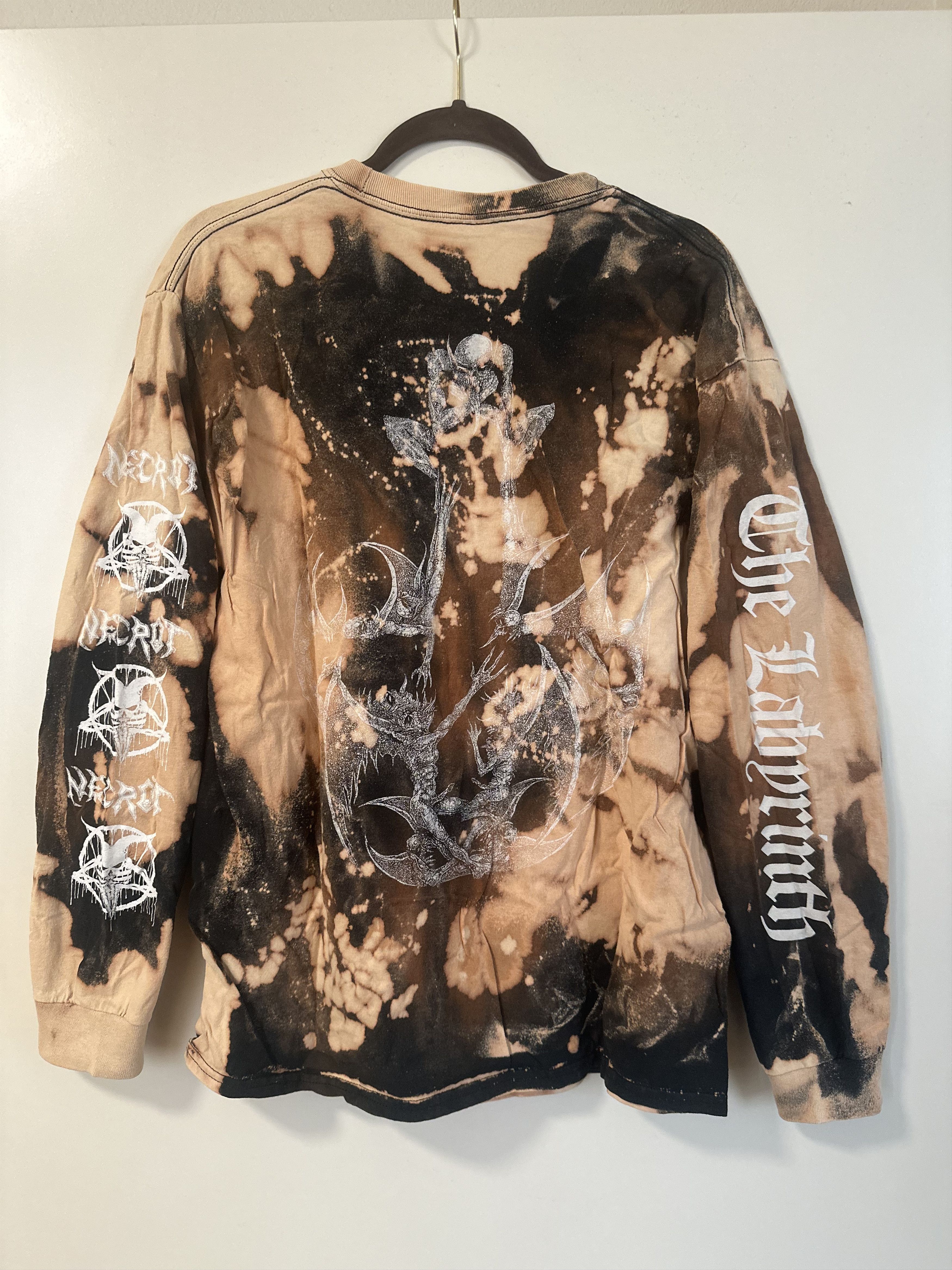 Other NECROT ~ One-of-a-Kind Custom Bleach-Dyed Longsleeve Shirt Size US L / EU 52-54 / 3 - 2 Thumbnail