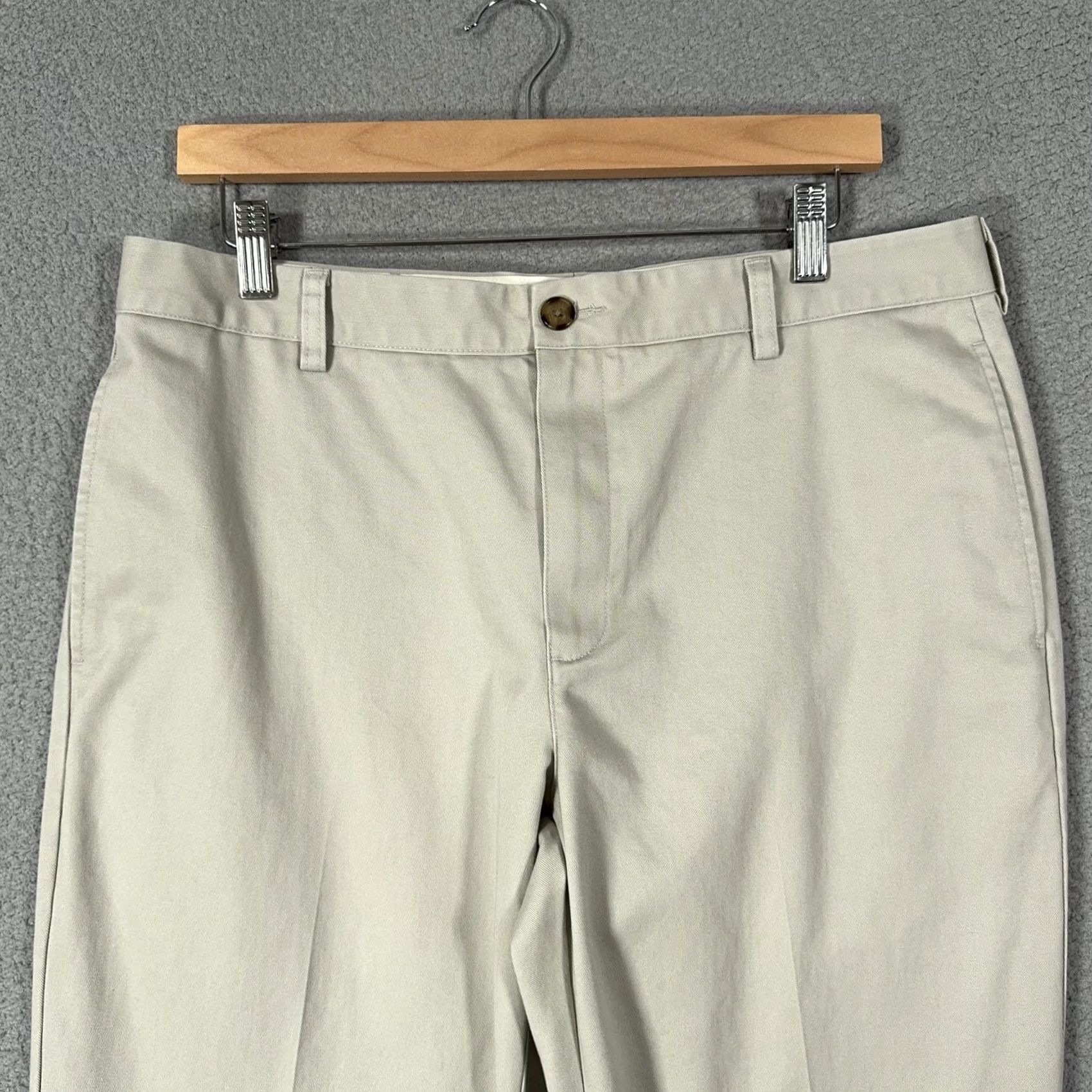 Vintage VINTAGE? No. L.L. Bean Chino Pants Mens 36x30 Beige 100% Cotton Standard Fit Straight Size US 36 / EU 52 - 2 Thumbnail