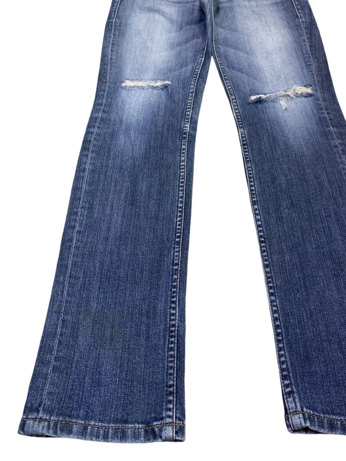 Designer × Marithe + Francois Girbaud Vintage Girbaud Faded Wash Distressed Slim Jeans Size 30" / US 8 / IT 44 - 6 Thumbnail