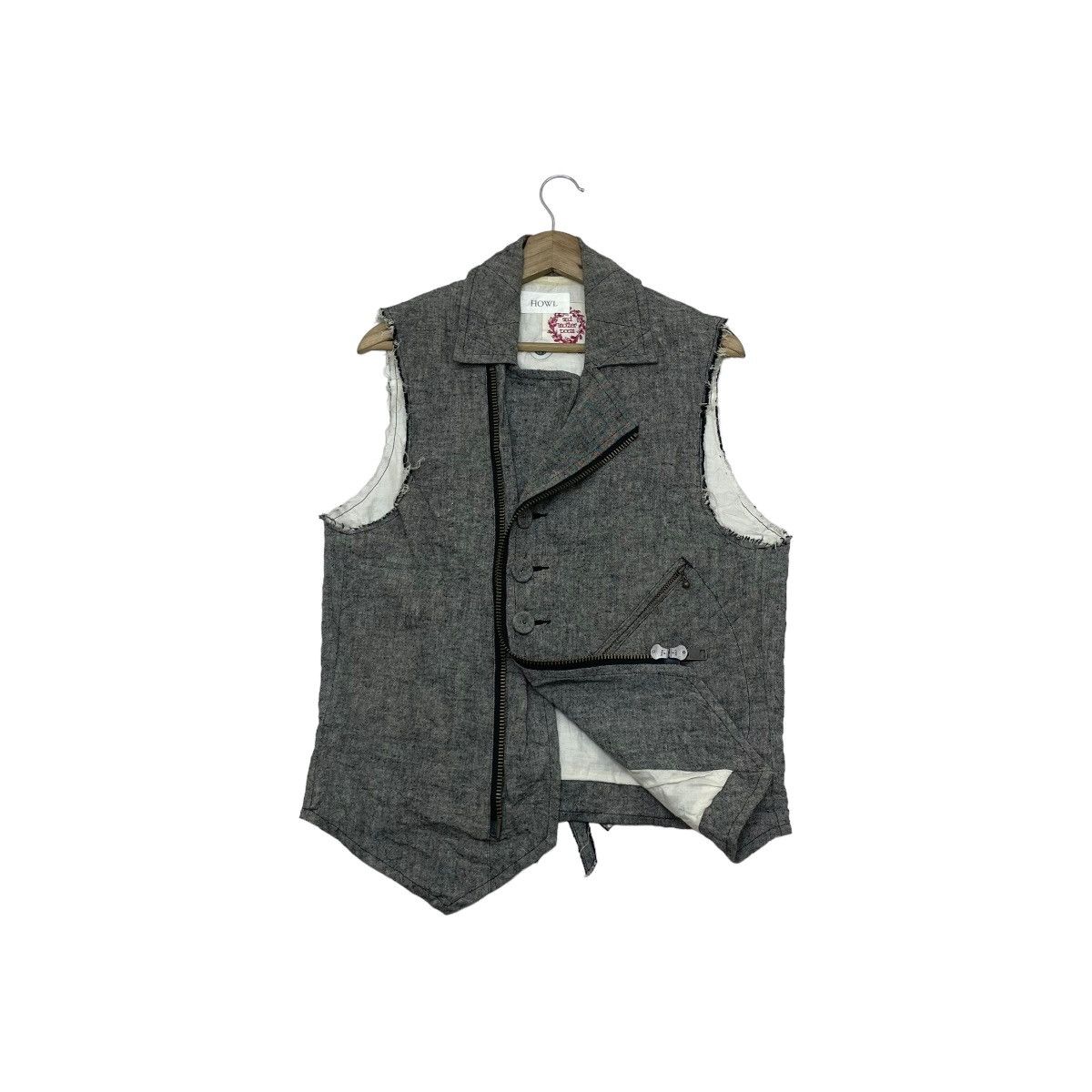 Japanese Brand 🗣️Japanese Brand Howl Distressed Punk Vest Jacket Sleeveless Size US M / EU 48-50 / 2 - 3 Thumbnail