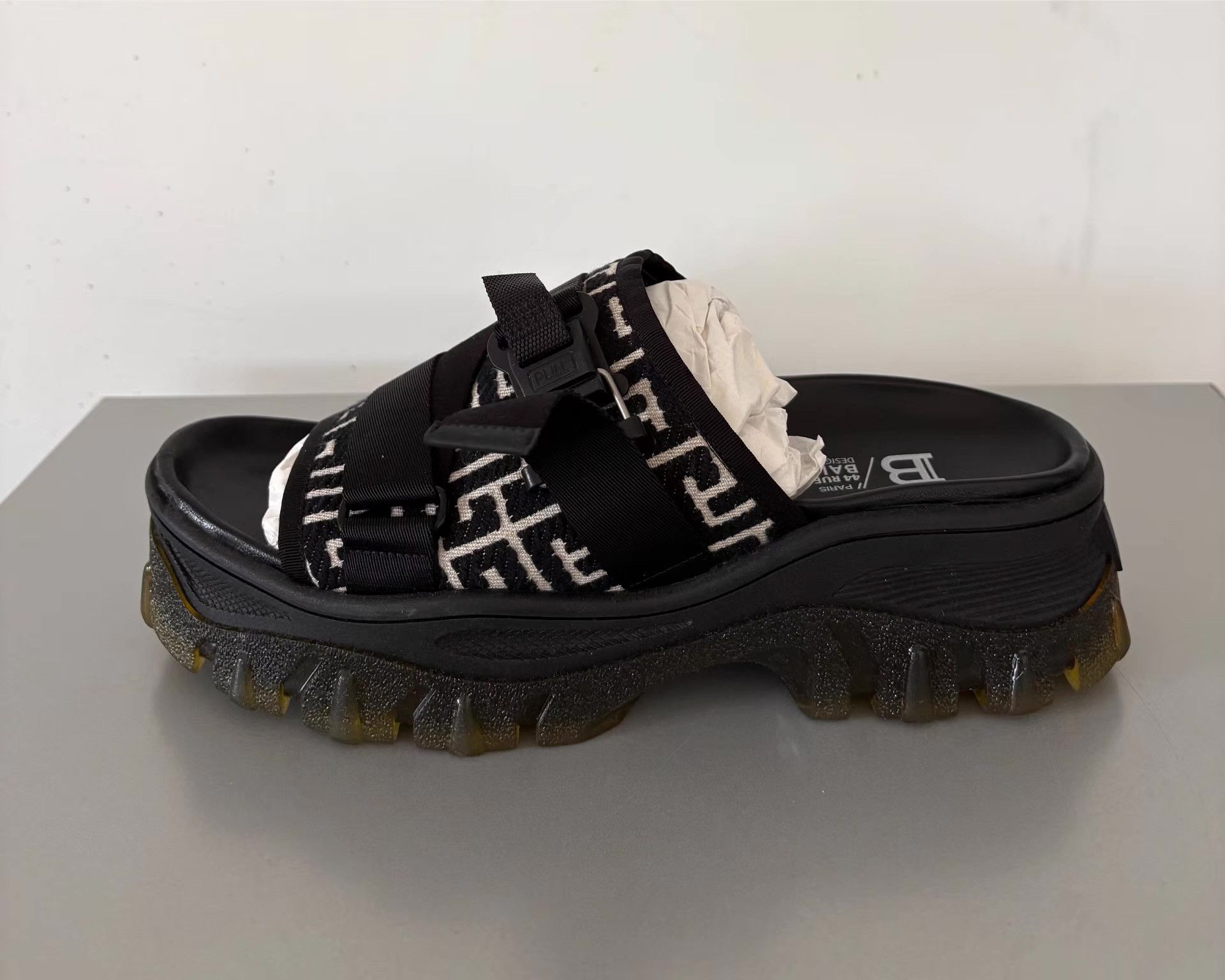 Balenciaga Balmain Men's Platform Sandals Ｑ21 Size US 8 / EU 41 - 3 Thumbnail
