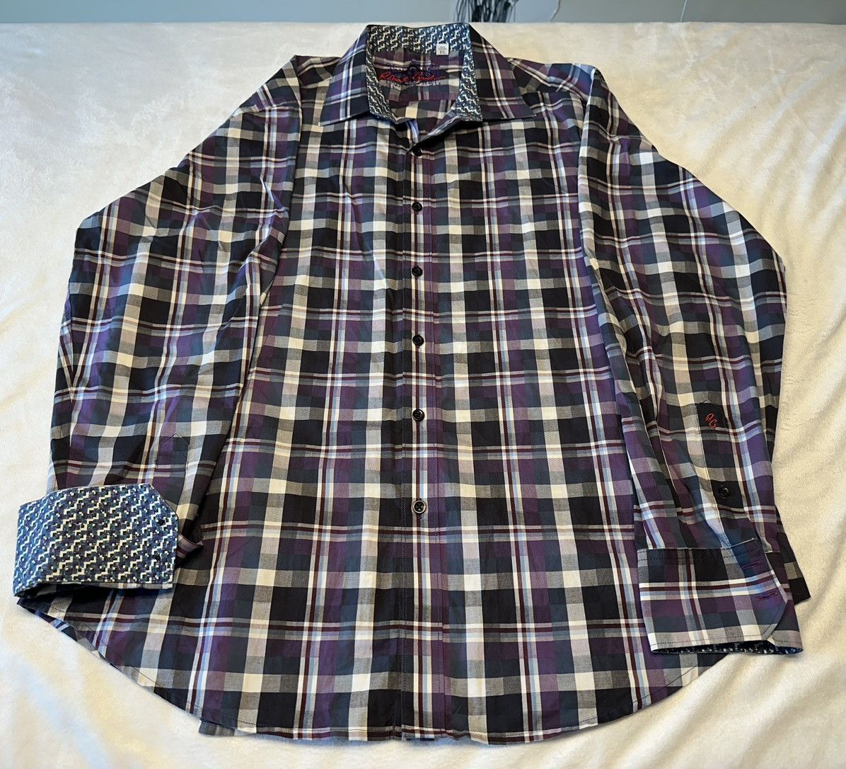 Robert Graham Robert Graham Men's L/S Button Dress Shirt Plaid Size XL Size US XL / EU 56 / 4 - 1 Thumbnail