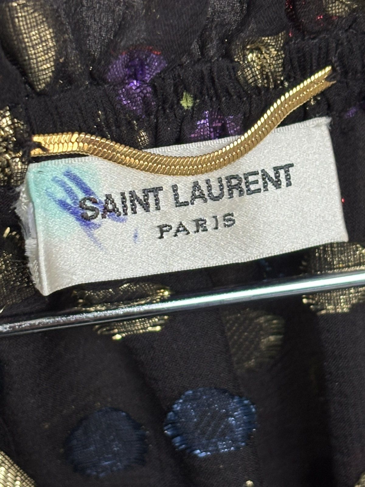 Saint Laurent Paris Saint Laurent Sequined Dots Silk Blouse Size M / US 6-8 / IT 42-44 - 6 Thumbnail