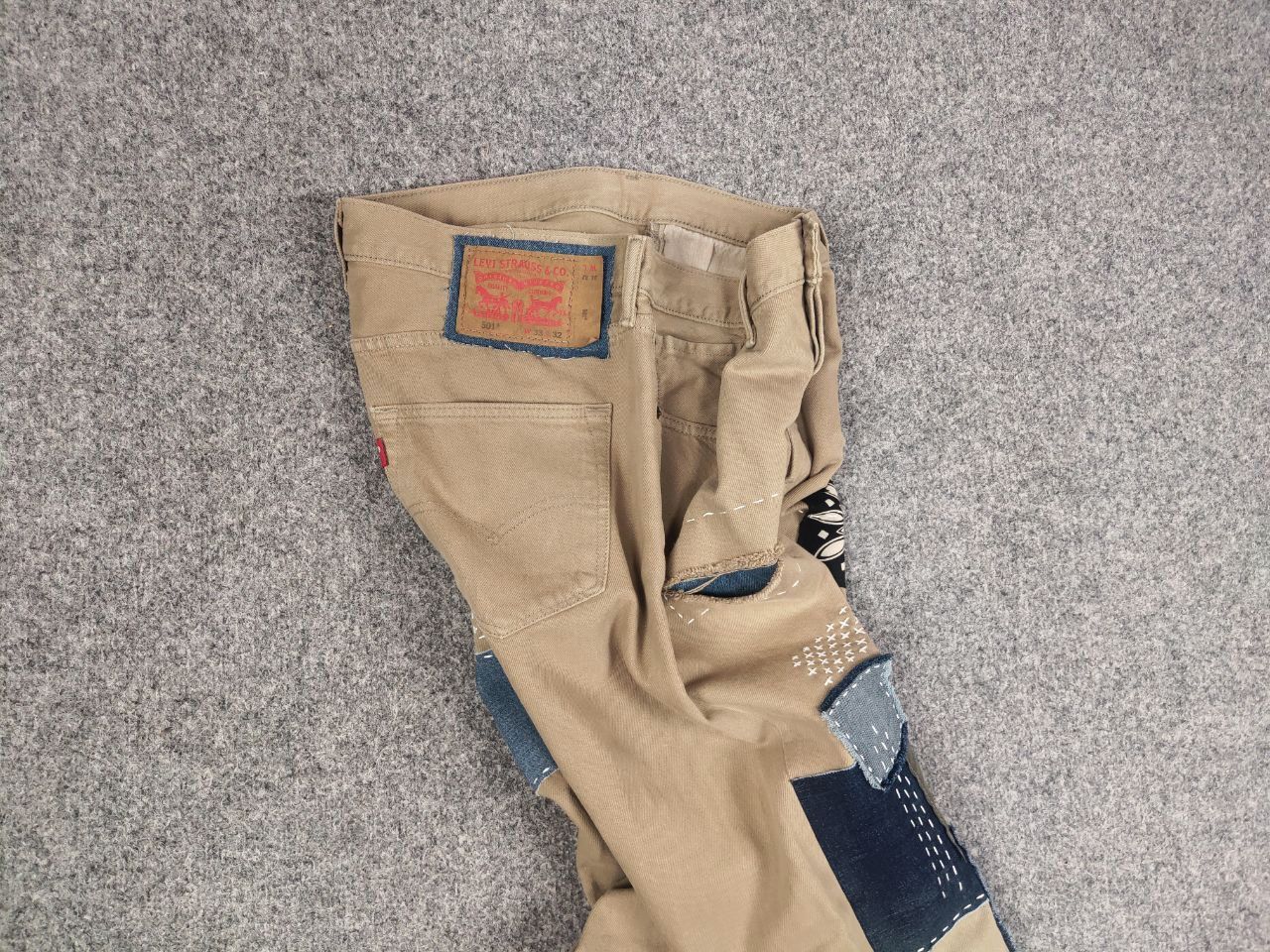 Levi's Vintage Levis 501 sashiko patchworks Jeans Kapital Style Size US 33 - 14 Thumbnail