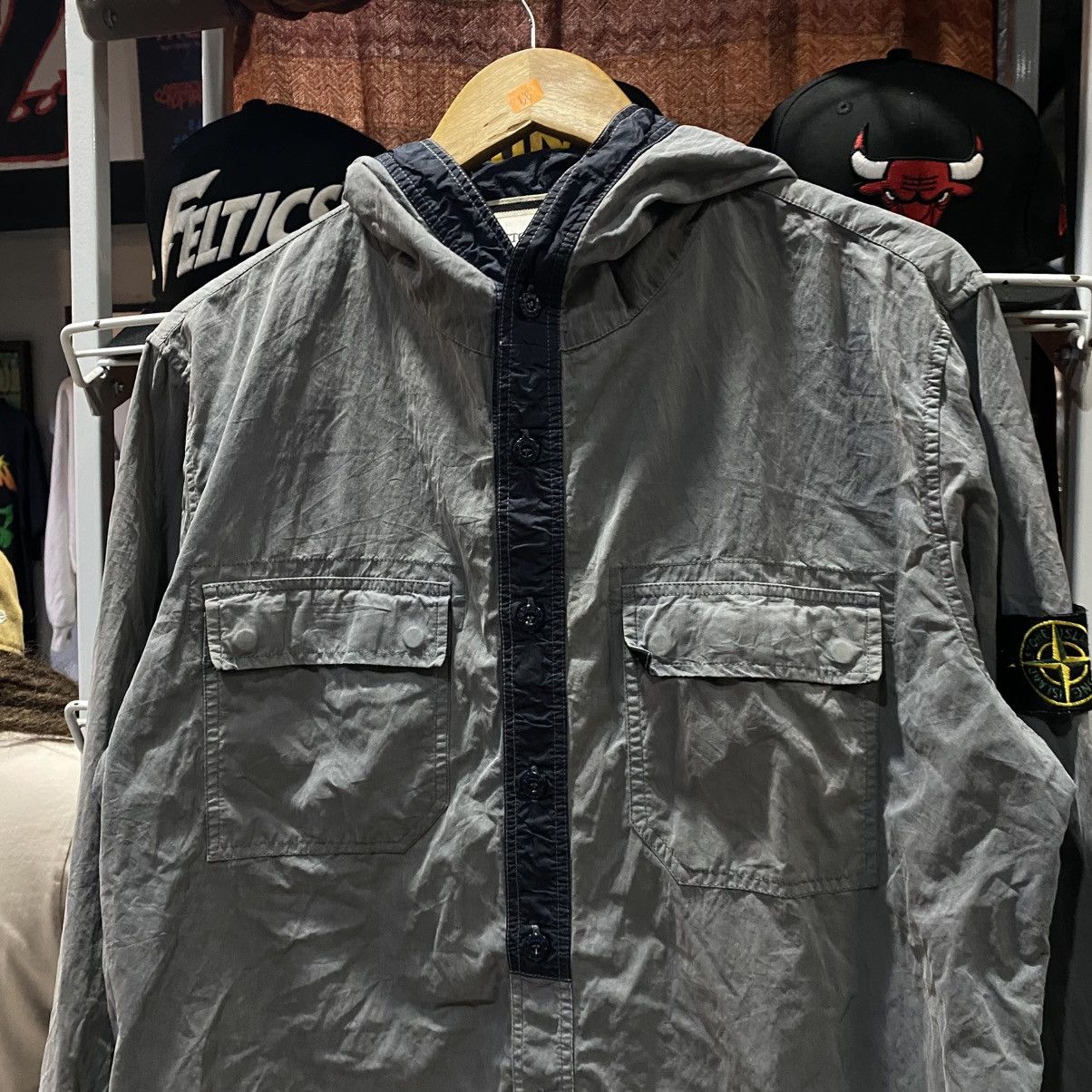 Stone Island ARCHIVE Stone Island A/W 2013 Hooded Button Up Overshirt Size US L / EU 52-54 / 3 - 3 Thumbnail