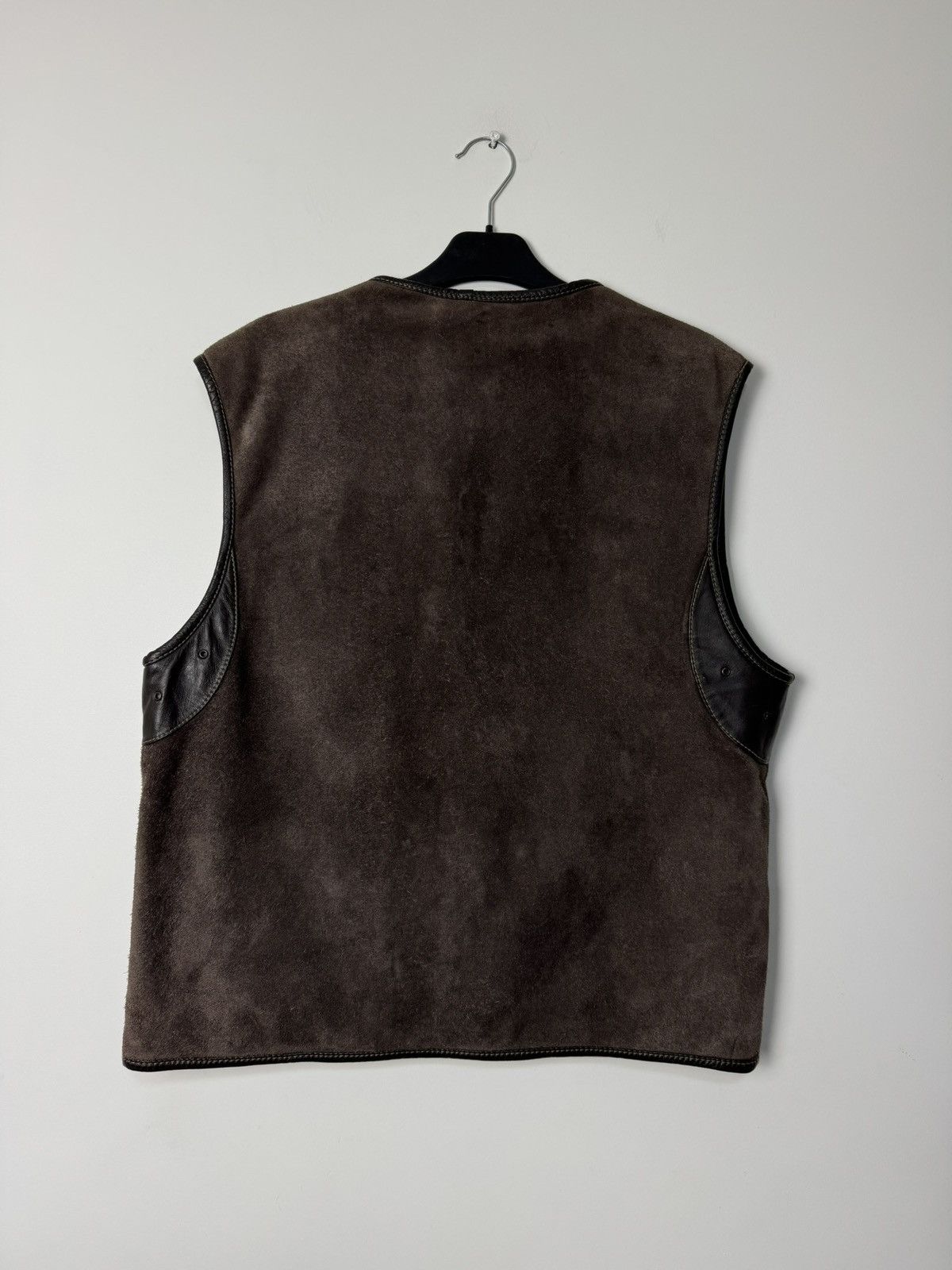 Diesel Vintage Diesel Leather Suede VestPlaid Lined Archive 90s Size US XL / EU 56 / 4 - 13 Thumbnail