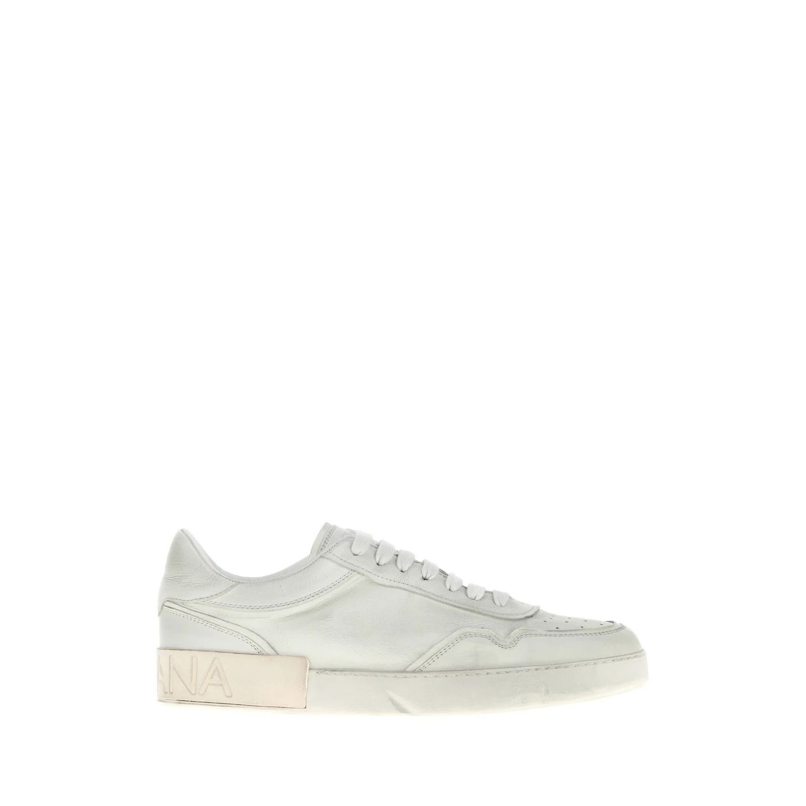 DOLCE&GABBANA Chalk Leather White Sneakers New & Authentic (