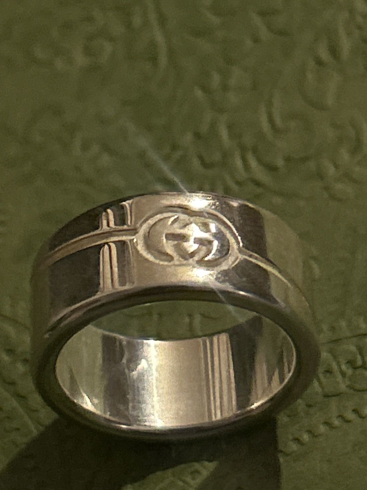 Gucci Gucci Interlocking G Silver 925 Gucci Tag Ring 774053 Size ONE SIZE - 7 Thumbnail