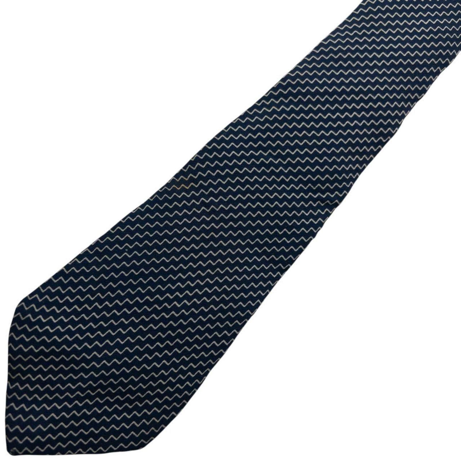 Issey Miyake Vintage 90s Issey Miyake Zig Zag Pattern Silk Tie Size ONE SIZE - 5 Thumbnail