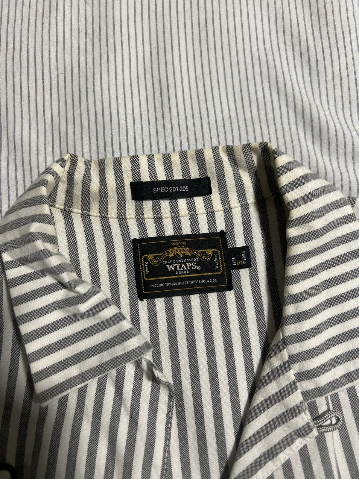 Wtaps WTAPS SODA STRIPED S/S SHIRT BLACK/WHITE S Size US S / EU 44-46 / 1 - 10 Thumbnail