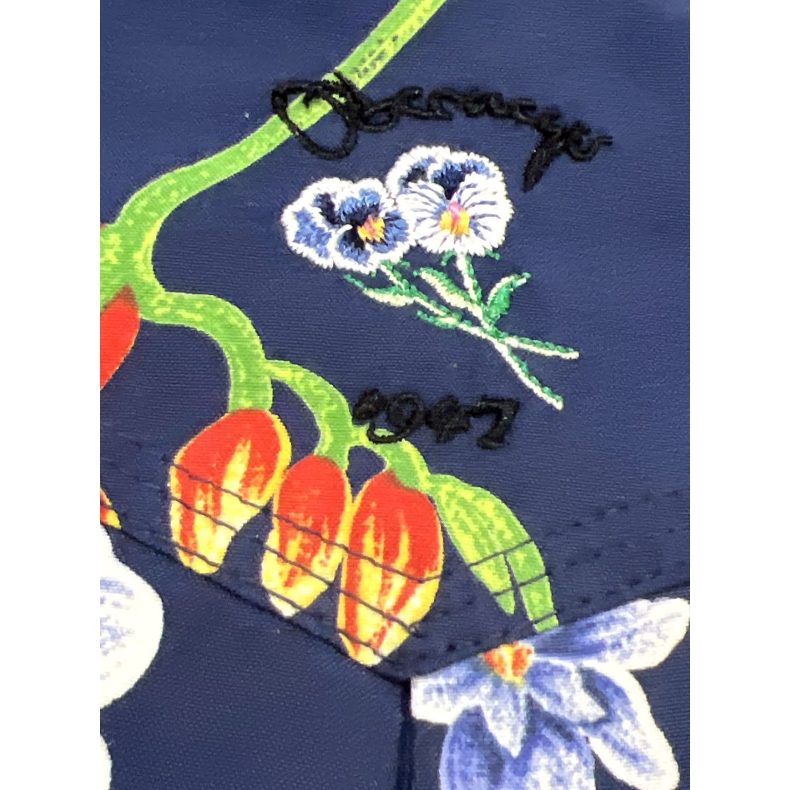 Obermeyer Obermeyer Floral Ski Jacket Womens 10 Style Iris Hood Padded Shoulders Pockets Size L / US 10 / IT 46 - 6 Thumbnail
