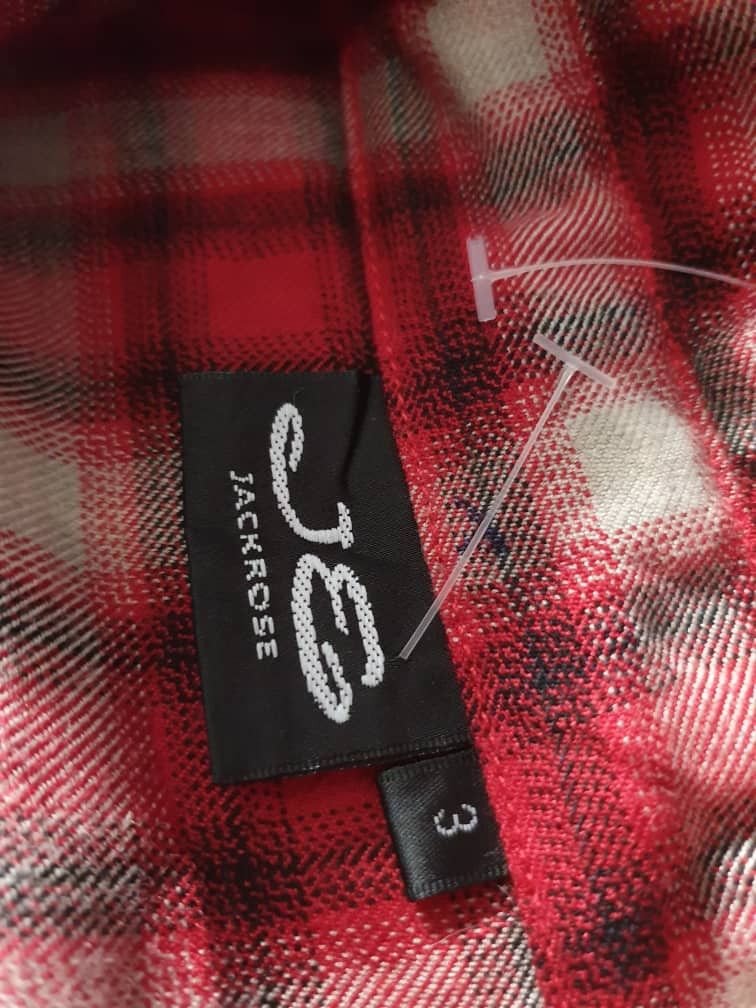 JACKROSE 🔥JACK ROSE Checkered Red Western Shirt Size US M / EU 48-50 / 2 - 2 Thumbnail