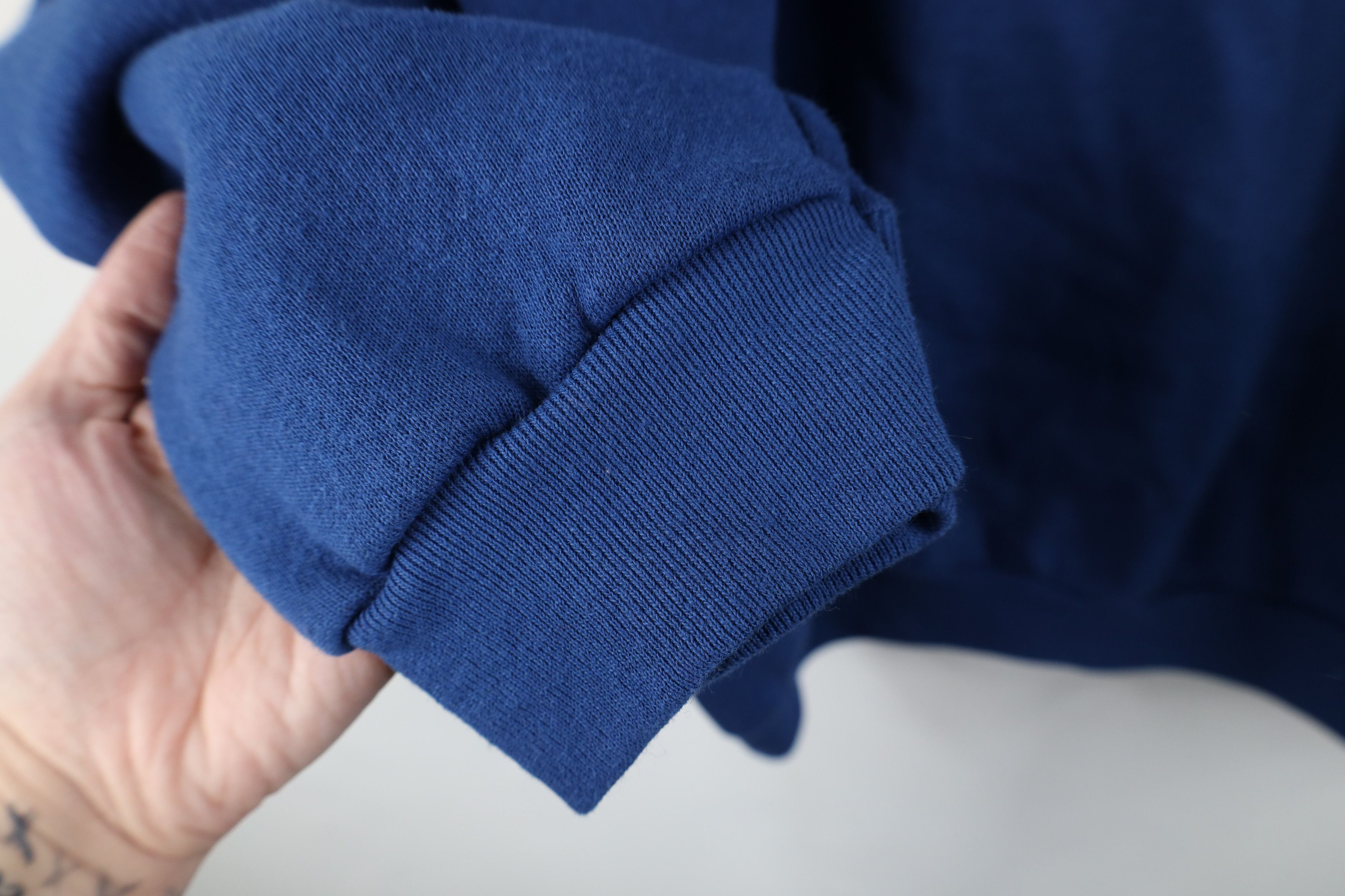 Vintage Vintage 90s Streetwear Blank Crewneck Sweatshirt Blue USA Size US XL / EU 56 / 4 - 6 Thumbnail