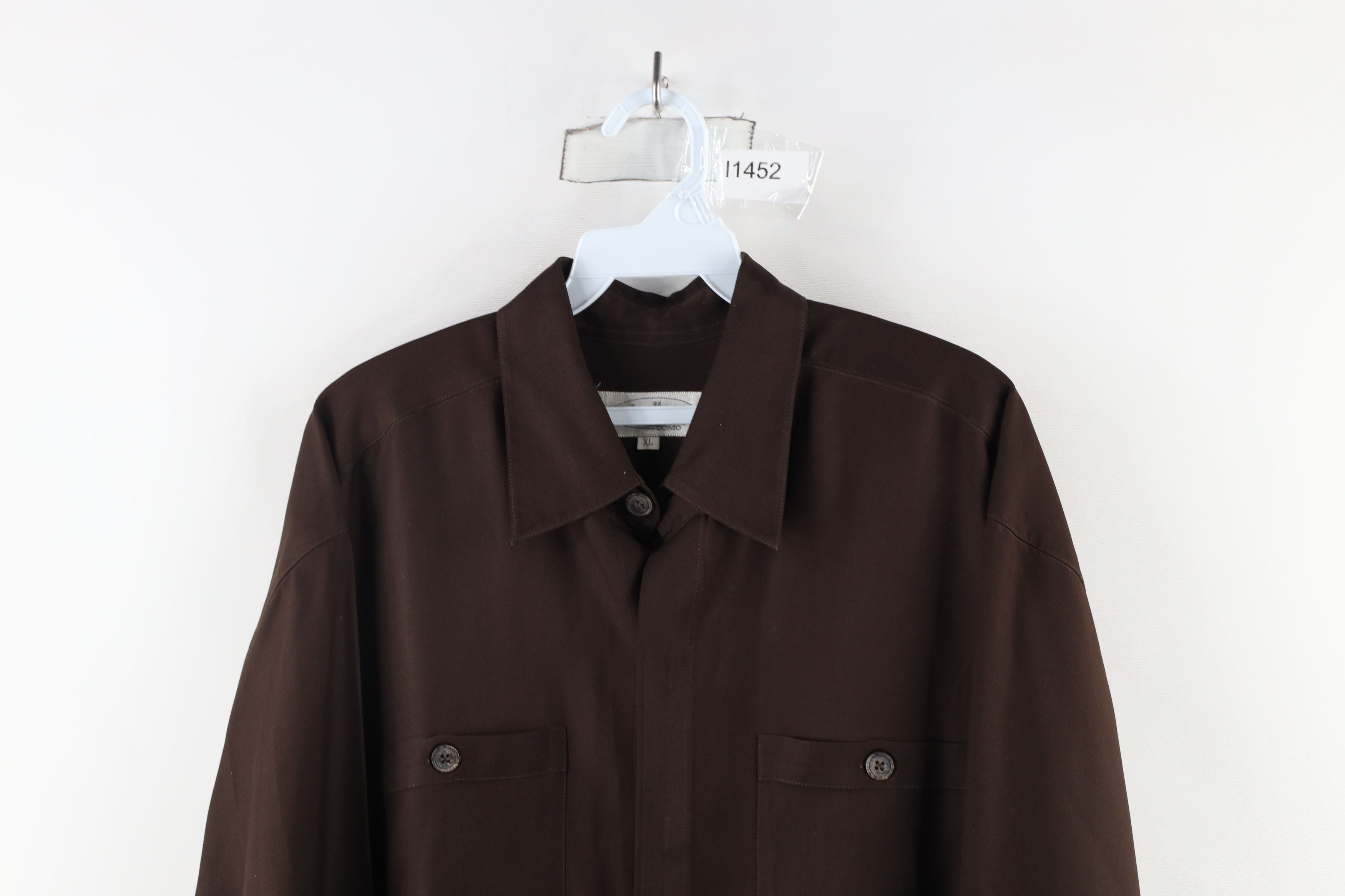 Vintage Vintage 90s Streetwear Collared Button Shirt Brown Size US XL / EU 56 / 4 - 2 Thumbnail