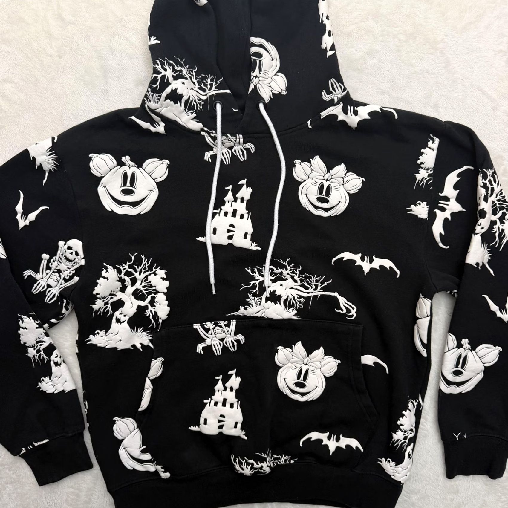 Disney Disney Mickey Minnie Hoodie Shirt Mens S Black Halloween Glow In The Dark Size US S / EU 44-46 / 1 - 3 Thumbnail
