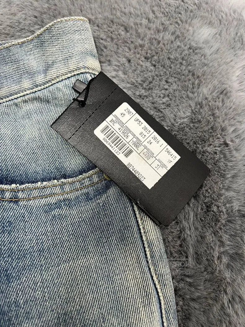 Saint Laurent Paris Saint Laurent Washed Blue Distressed Jeans. Size US 31 - 5 Thumbnail