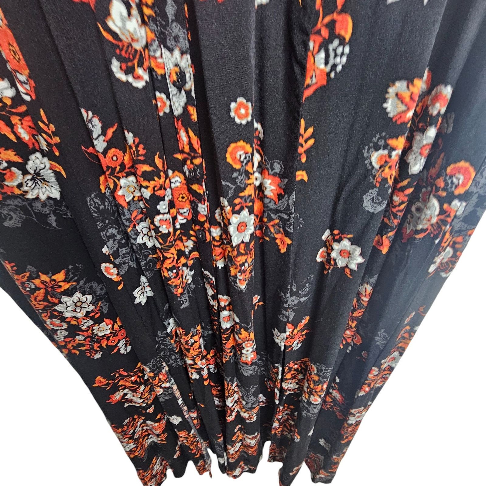 Torrid Torrid Womens Floral Maxi Dress Plus Size 1X Dark Romantic Size XL / US 12-14 / IT 48-50 - 4 Thumbnail