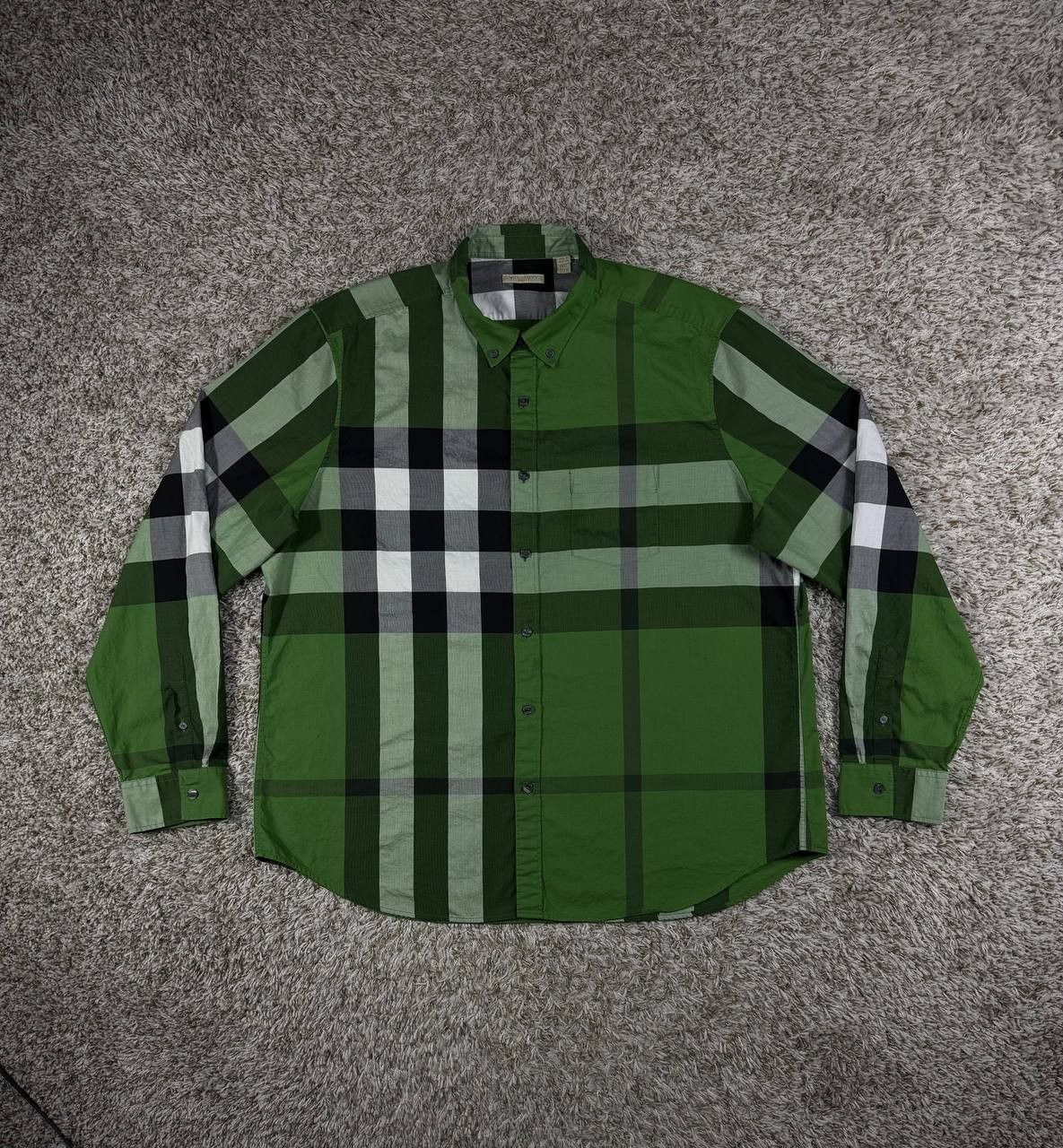 Burberry Brit Check Button-Down Long Sleeve Shirt Size 3XL