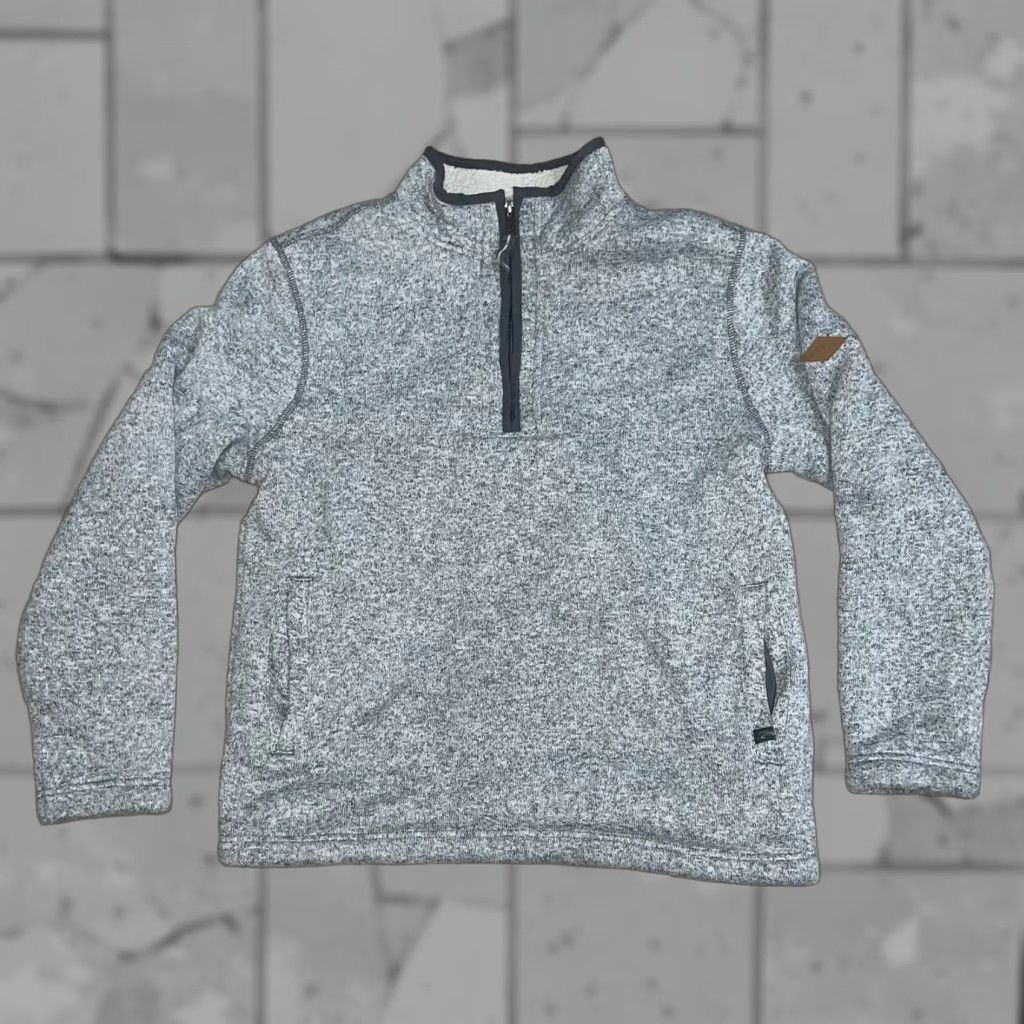 Orvis Orvis Fleece Lined Grey Quarter Zip Pullover Mens L Sweater Regular Polyester Fleece Gray Pullover L Mens Size US L / EU 52-54 / 3 - 1 Thumbnail