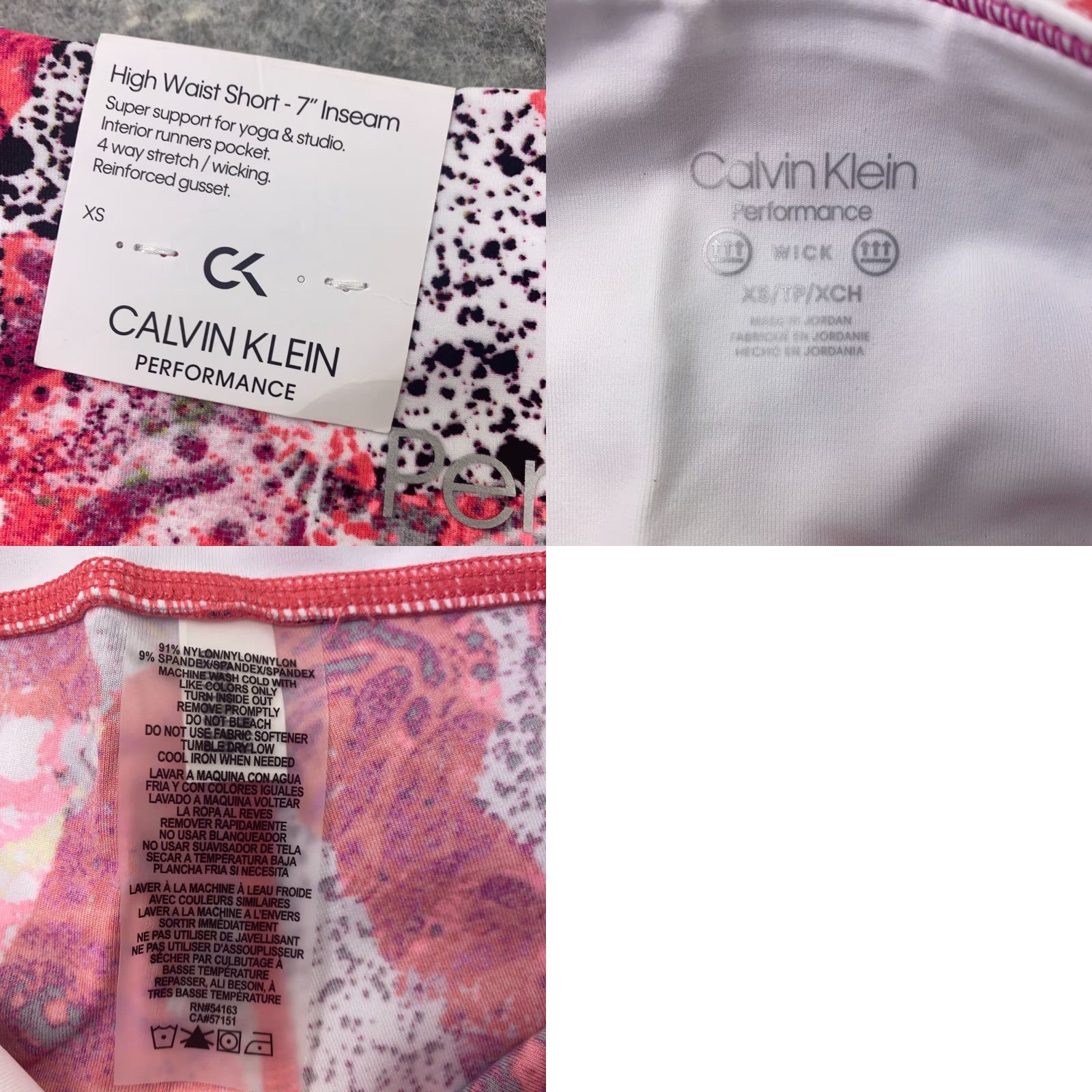 Calvin Klein VINTAGE Calvin Klein Women's Shorts XS Red Yoga Activewear High-Rise Wicking Pocket Size 26" / US 2 / IT 38 - 8 Thumbnail