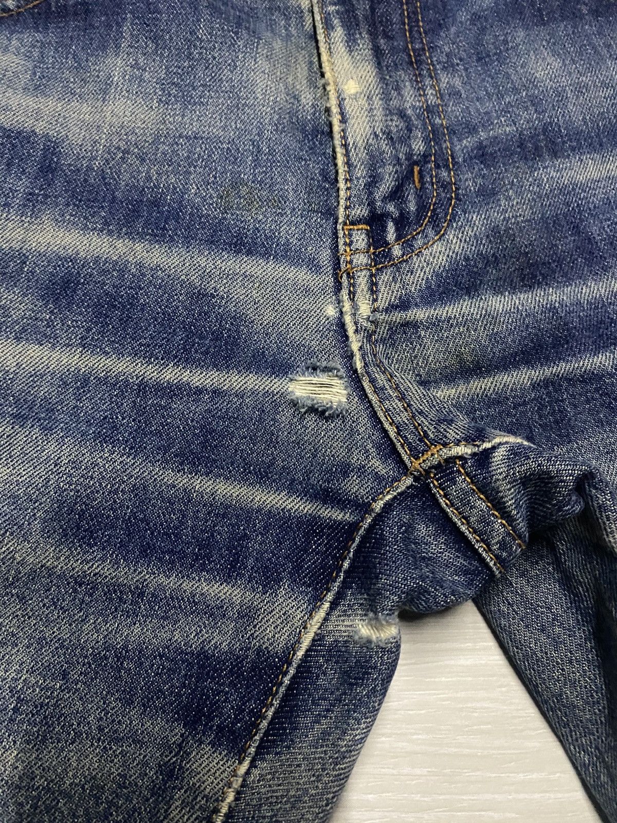 Japanese Brand Vintage Cox Casual Clothing Mud Wash Distressed Loose Jeans Size US 30 / EU 46 - 8 Thumbnail