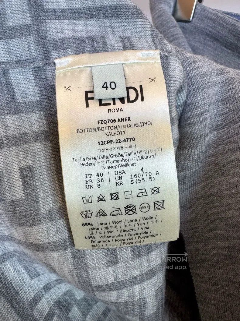 Fendi Fendi Showpiece irregular ribbon logo half skirt Size 26" / US 2 / IT 38 - 5 Thumbnail
