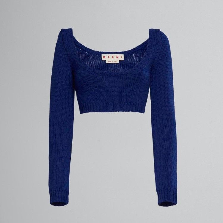 Marni o1srvl11e0624 Crewneck in Blue Size XXS / US 00 / IT 34 - 1 Thumbnail