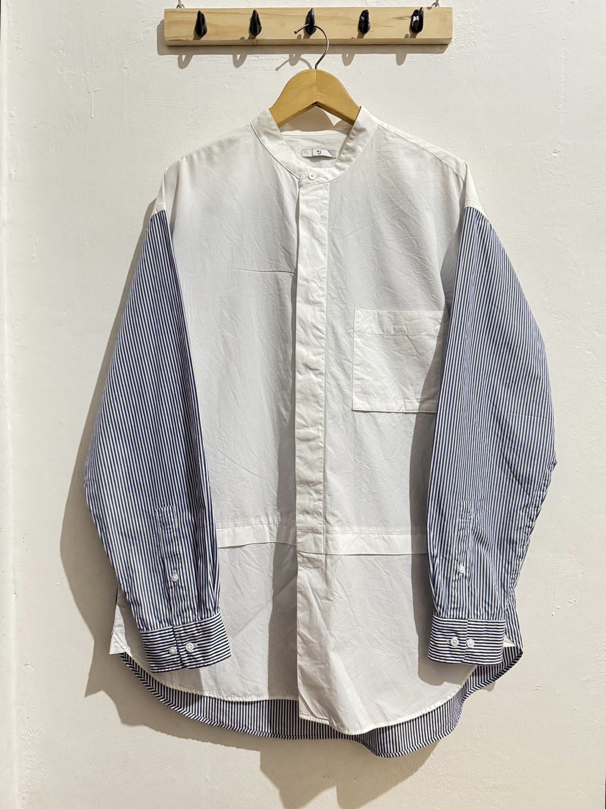 Jil Sander × Uniqlo Uniqlo x Jil sander stripe oversize hidden button Shirt Size US L / EU 52-54 / 3 - 1 Thumbnail