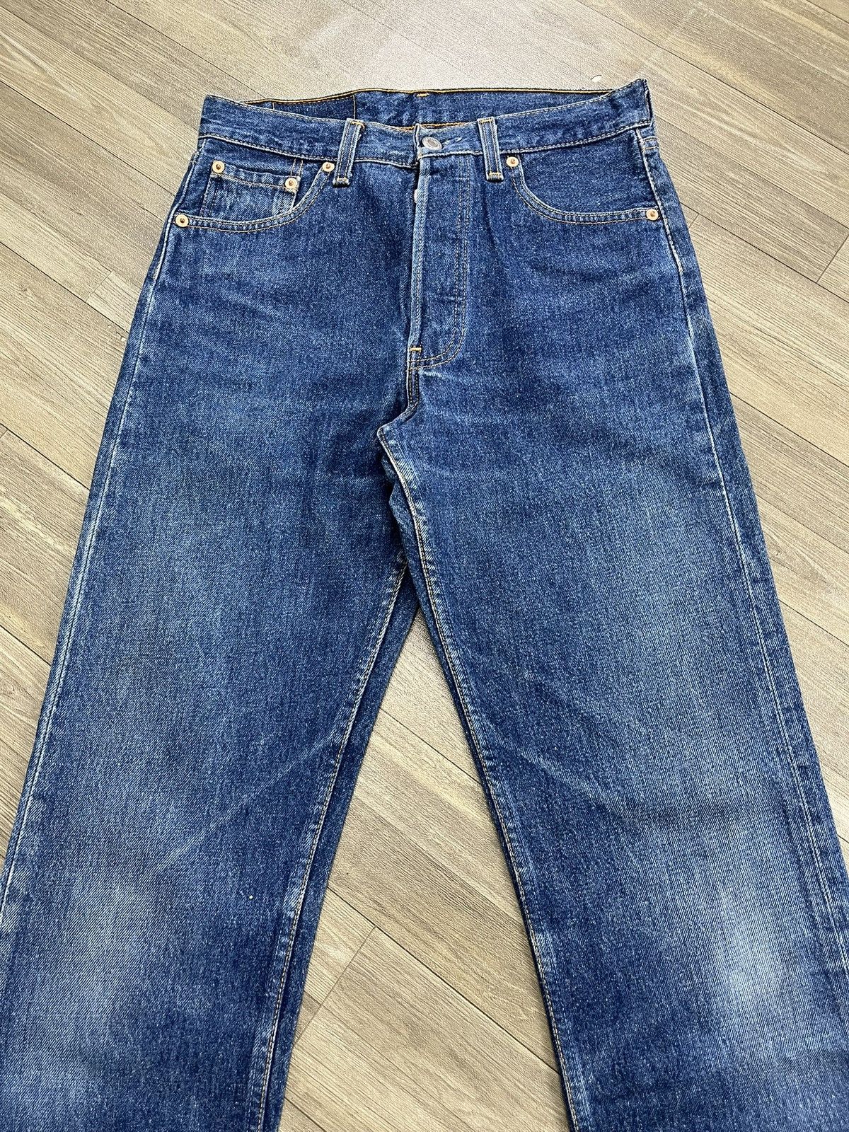 Levi's Vintage Clothing 🇺🇸1990s Vintage Levis 501 29x32 Straight Leg Blue Jeans Size US 29 - 2 Thumbnail