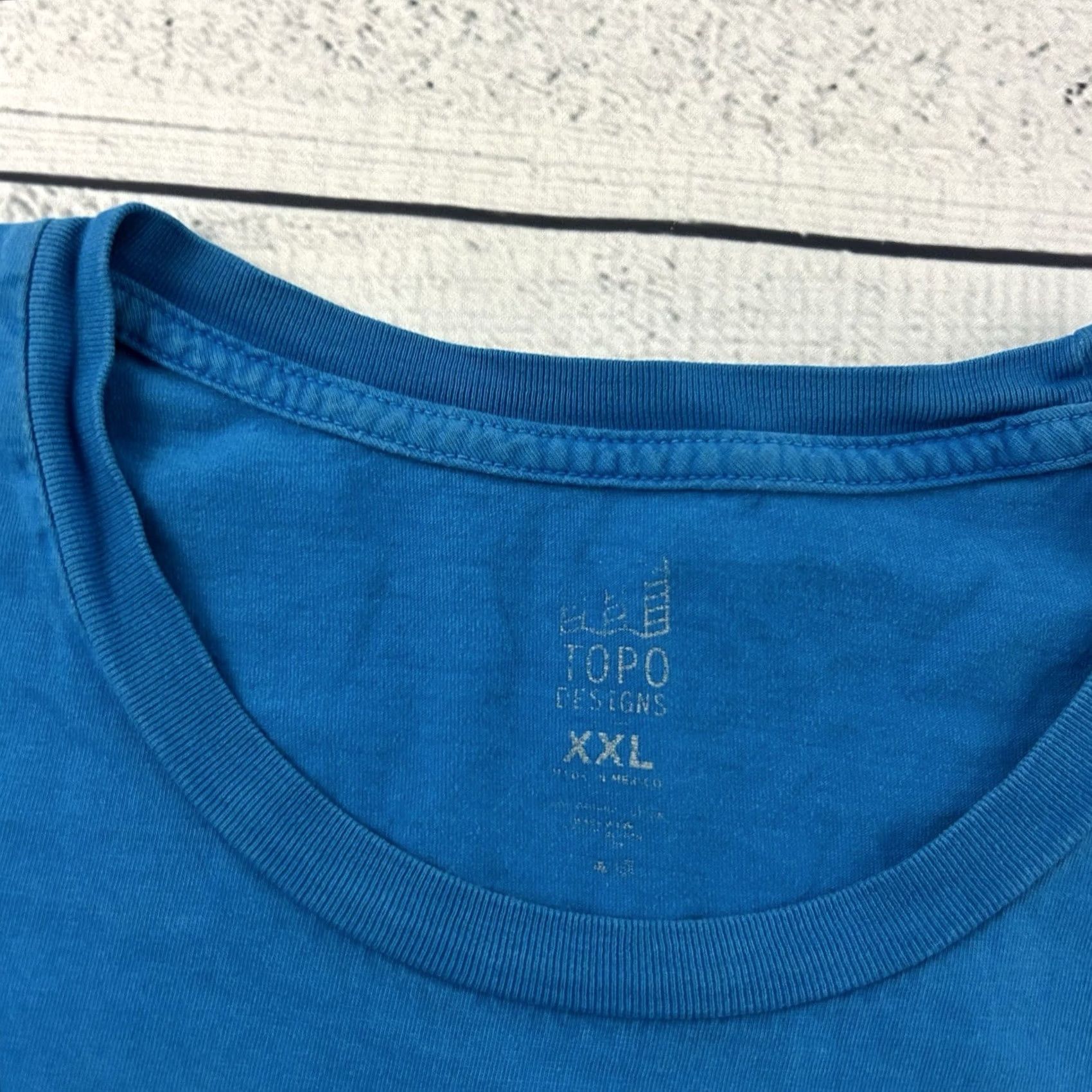 Topo Designs Topo Designs Short Sleeve T-Shirt Men XXL Blue Size US XXL / EU 58 / 5 - 3 Thumbnail