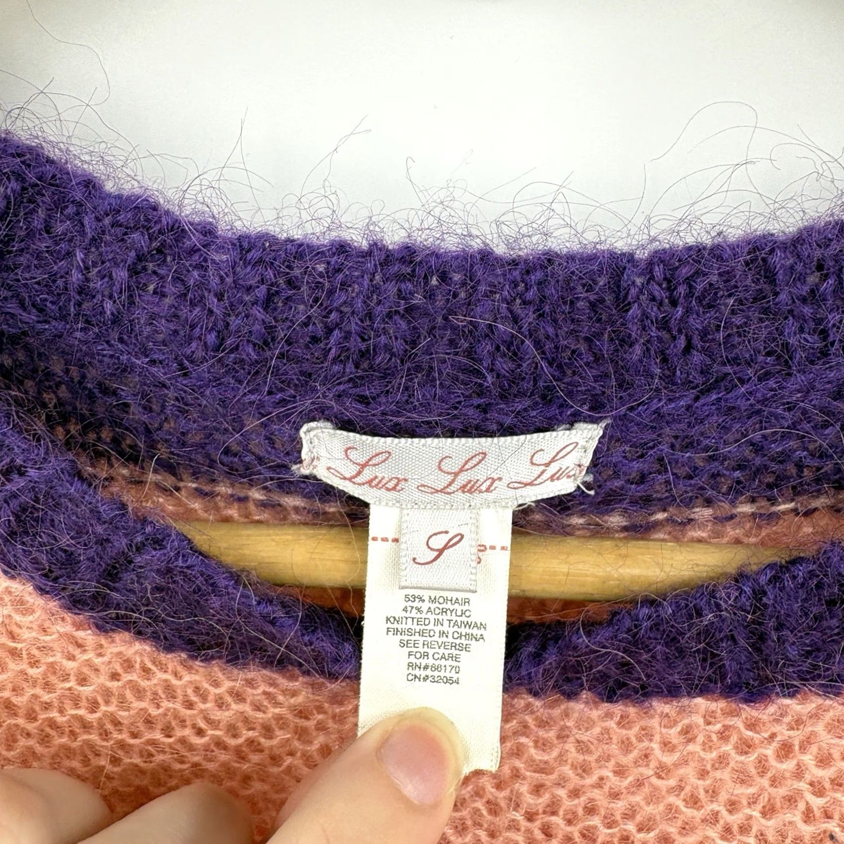 Vintage VINTAGE Lux Lux Lux Sweater Women S Striped Mohair Blend Crew Neck Long Sleeve Lightweight Boho 80s 90s Vintage Design Womens Size S / US 4 / IT 40 - 6 Thumbnail