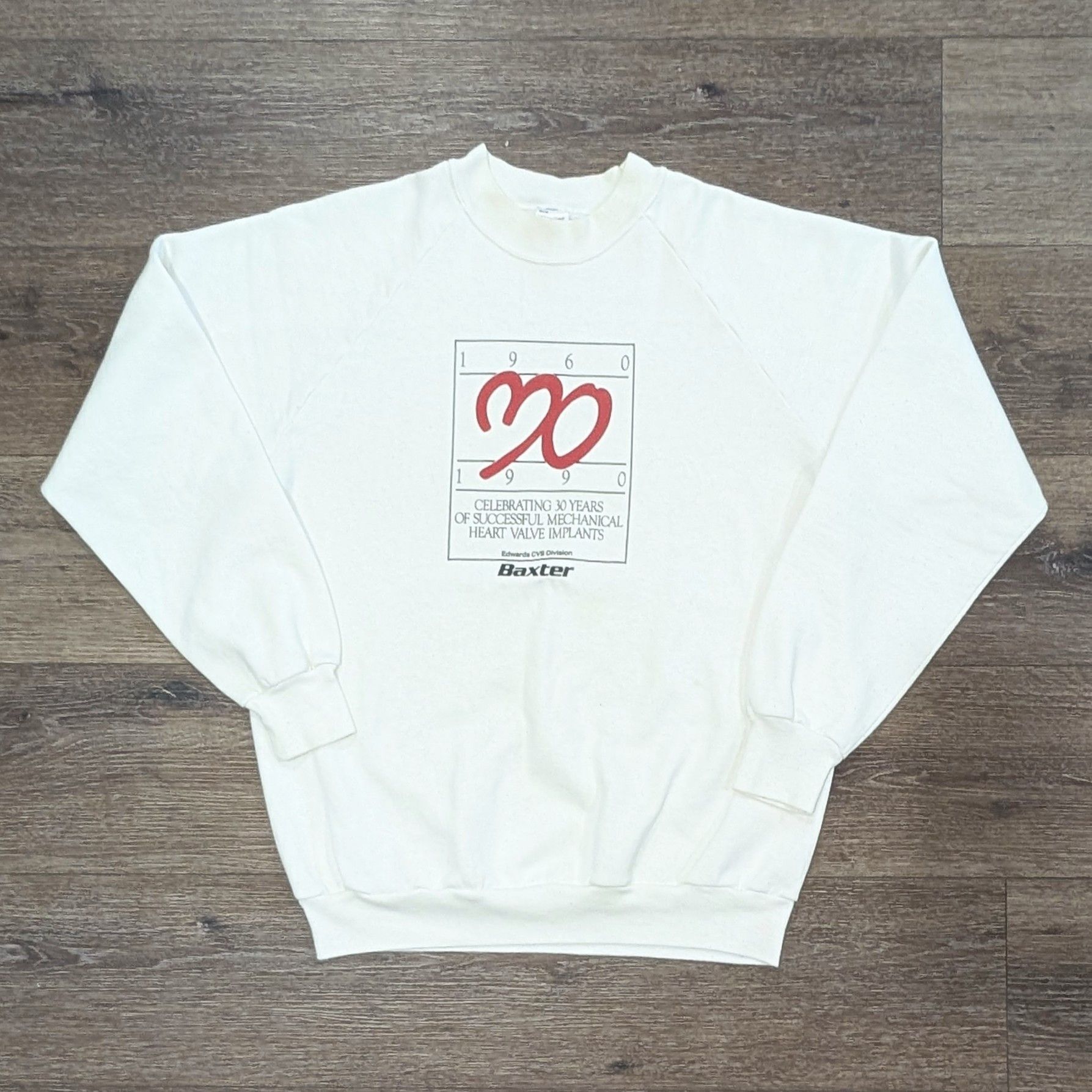 Jerzees Vintage Baxter Heart Valves 30 years crewneck sweatshirt - L Size US L / EU 52-54 / 3 - 1 Thumbnail
