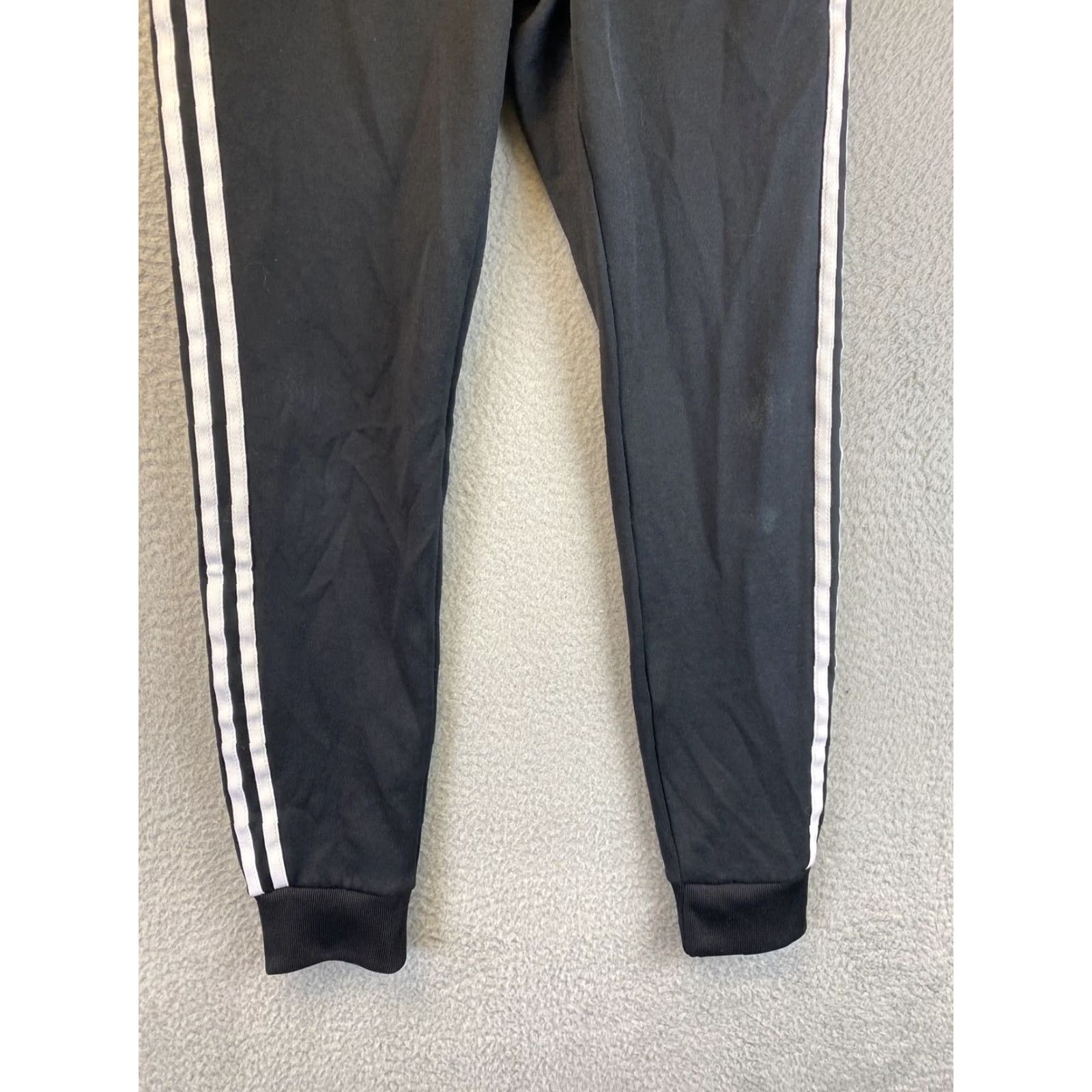 Adidas Adidas Mens Track Pant Running Training Elastic Waist Black White XS 93-42 Size US 27 - 3 Thumbnail