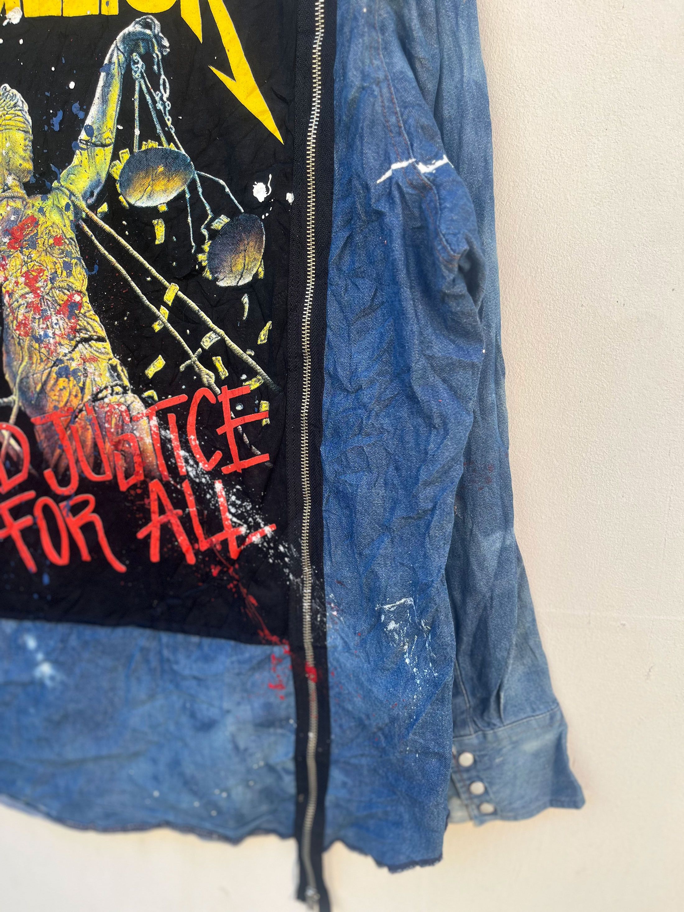 Japanese Brand Cote Nier Japan Craft Metallica Patches Zipper Denim Western Size US M / EU 48-50 / 2 - 6 Thumbnail