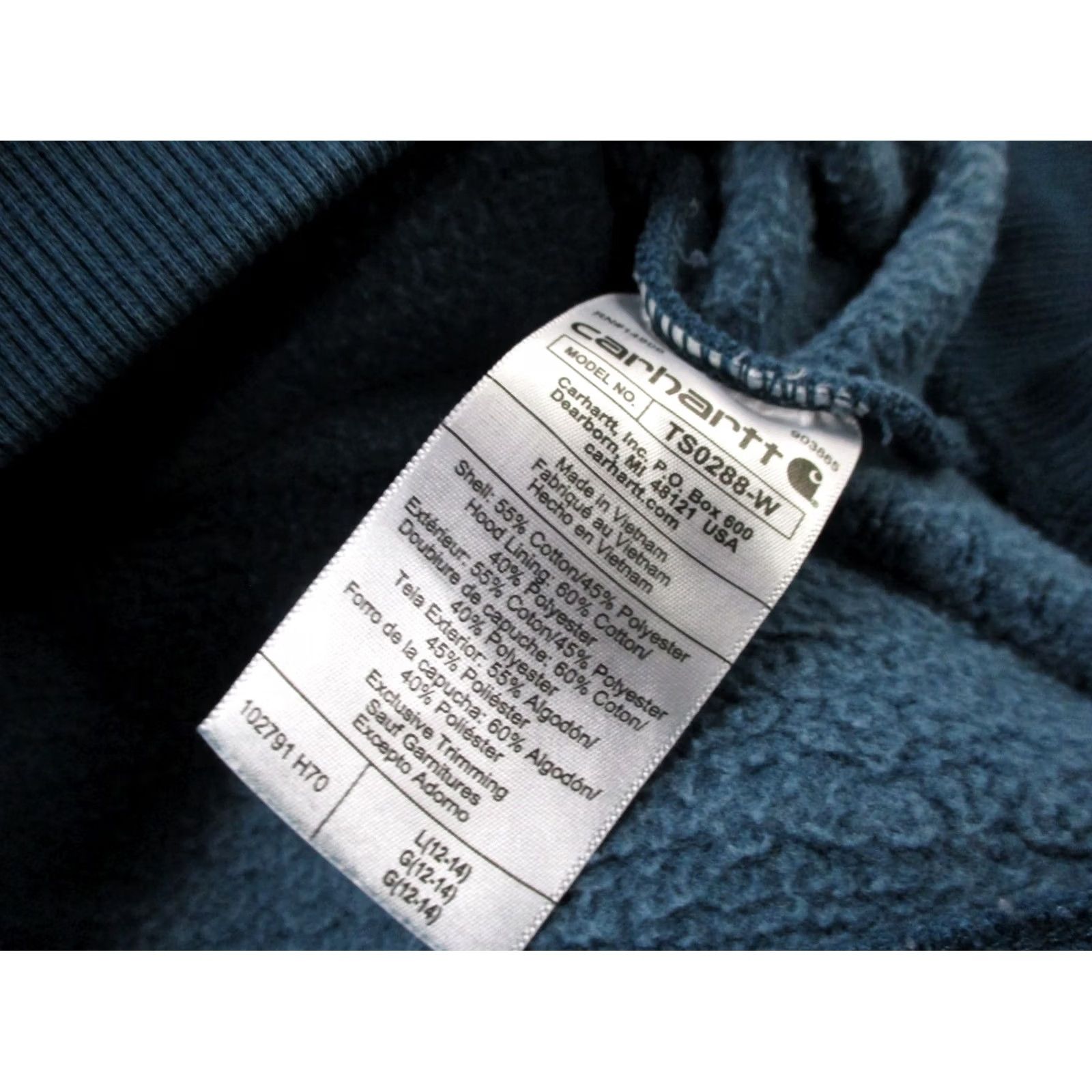 Carhartt Carhartt Hoodie Sweatshirt Womens L Relaxed Outdoor Workwear Logo Blue Size L / US 10 / IT 46 - 7 Thumbnail