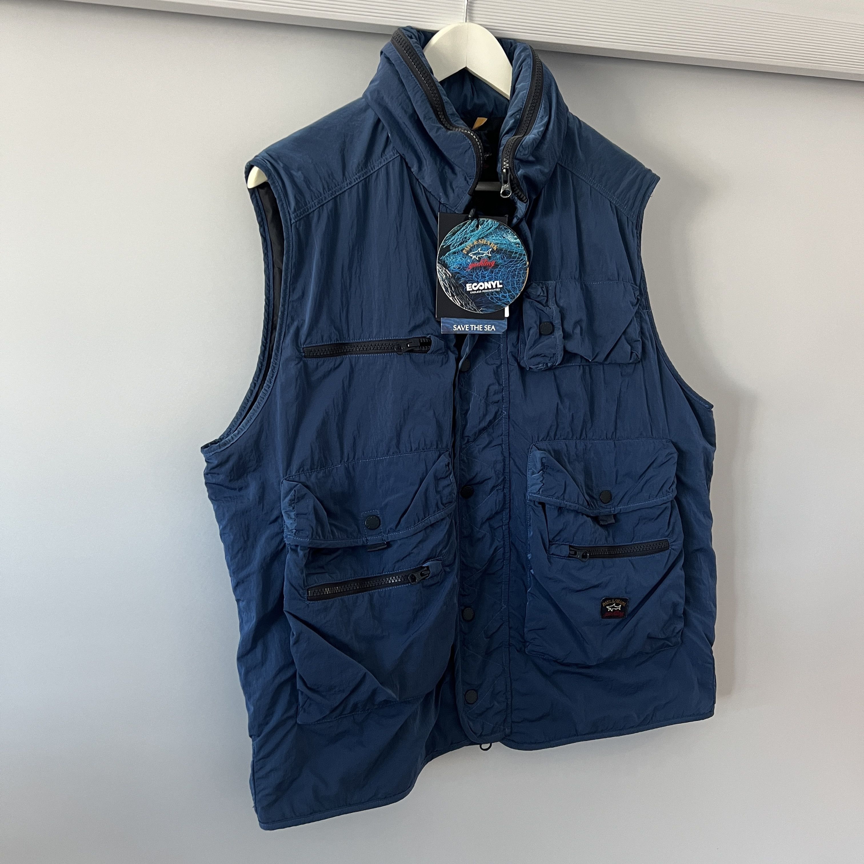 Paul & Shark Men's Paul & Shark Scoop Nylon Fishing Gilet Vest Size XL Size US XL / EU 56 / 4 - 2 Thumbnail