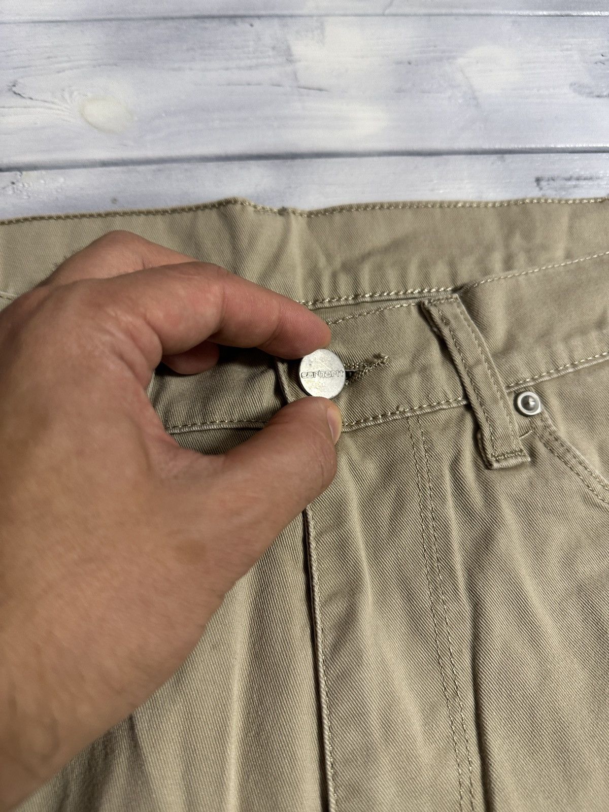 Carhartt Rare Shorts Carhartt Swell Shorts Leather Logo Size US 31 - 7 Thumbnail