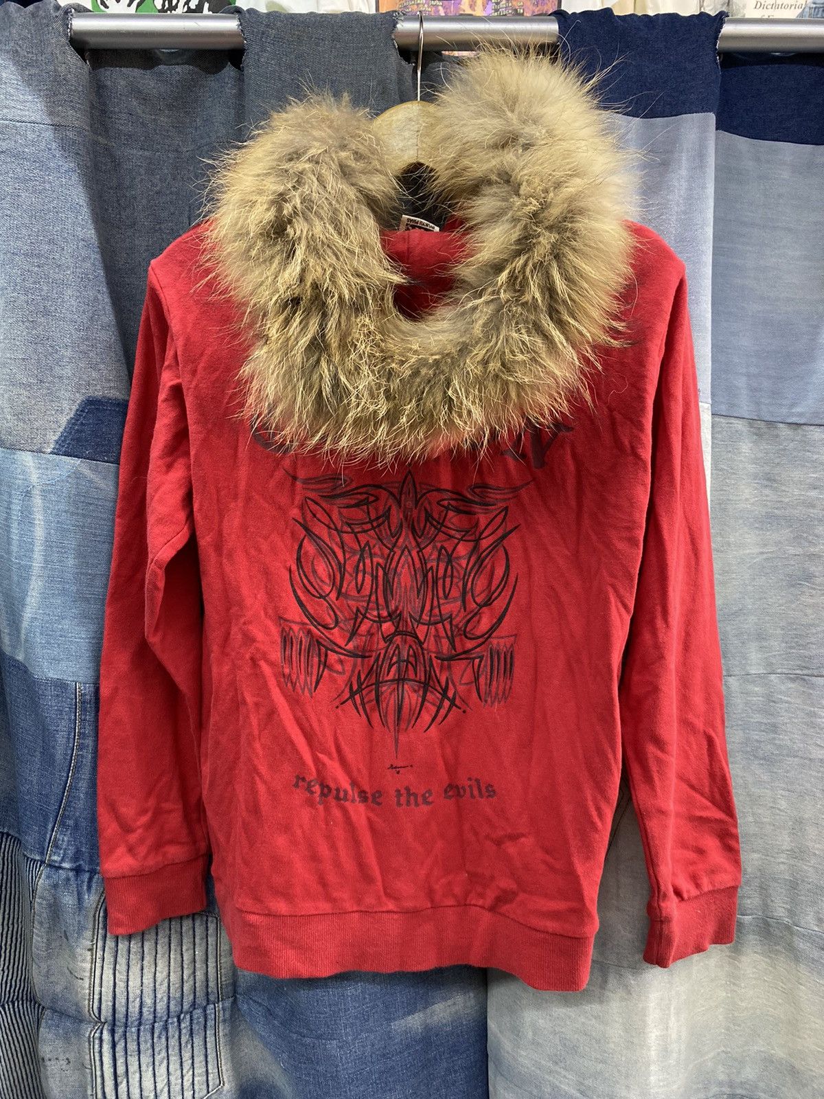 Fur hoodie japanese brand ryukyu piras poem