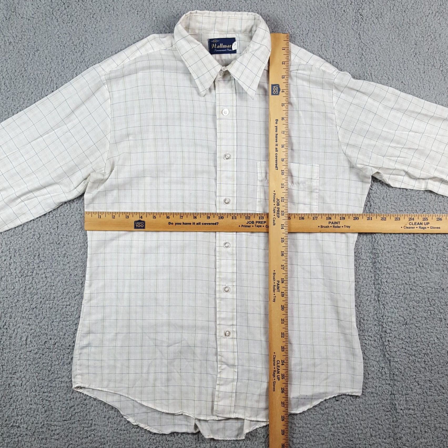 Vintage VINTAGE 80s Hallmark Checked Lightweight Button-Up Shirt Mens Medium White Collared Regular Fit Preppy Retro Size US M / EU 48-50 / 2 - 7 Thumbnail