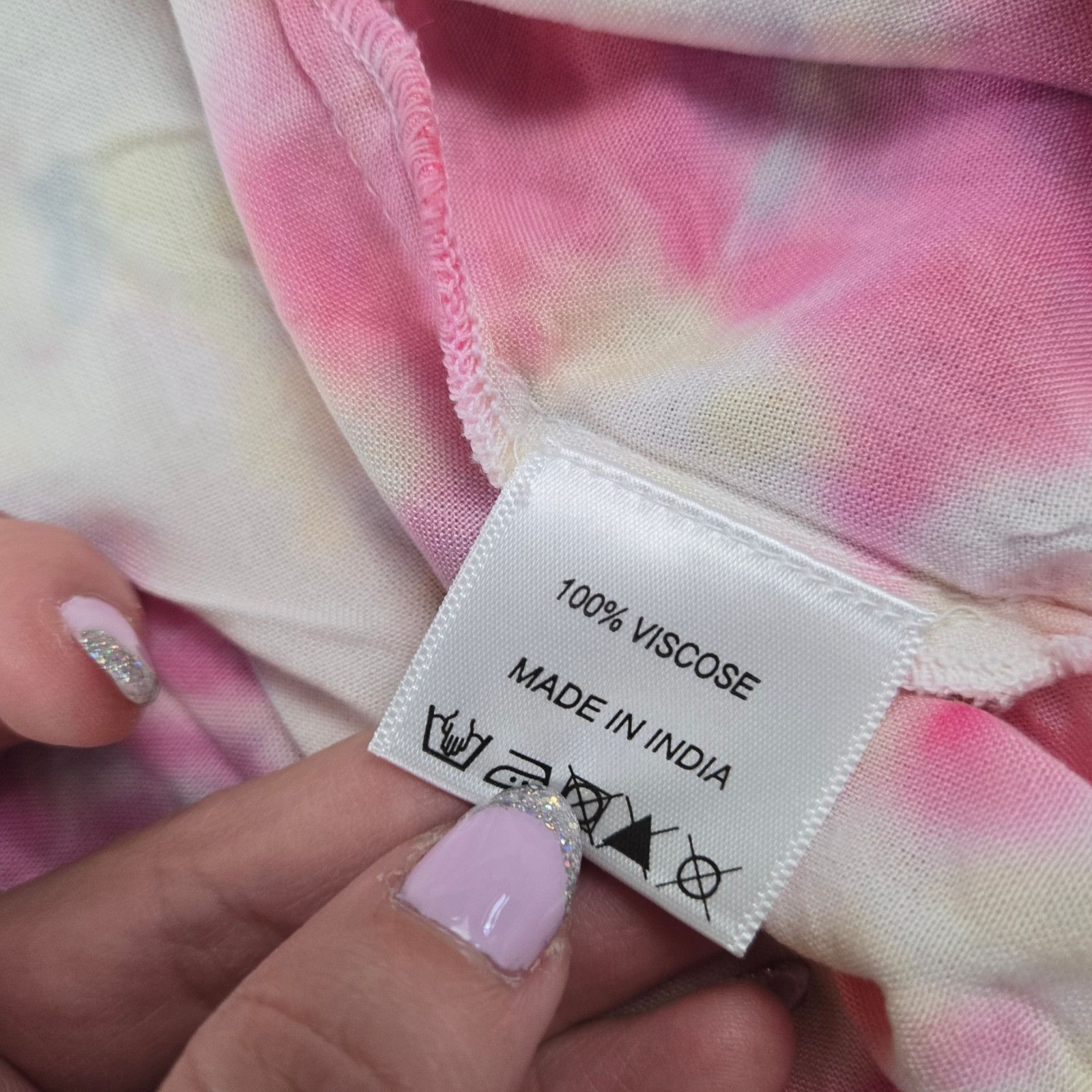 Other Pink White Tie Dye Off the Shoulder Dress Size Small Size S / US 4 / IT 40 - 10 Thumbnail