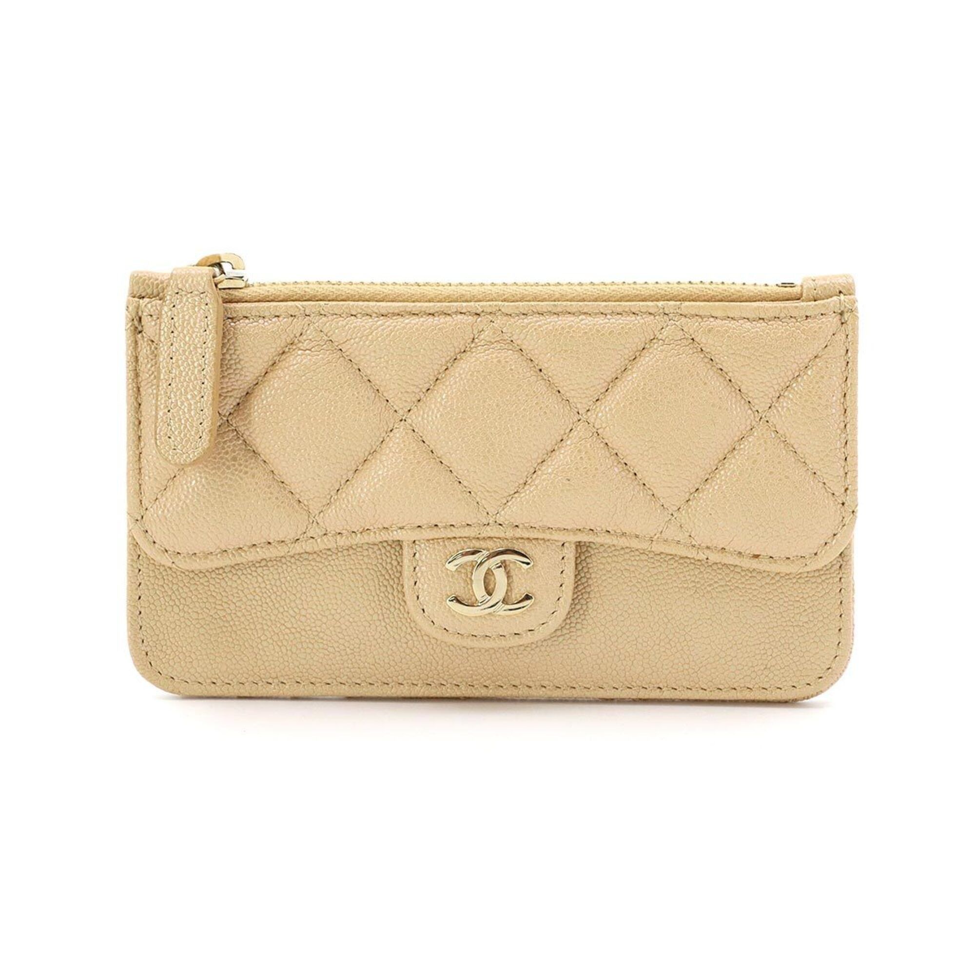 Chanel Chanel Matelasse Coin Case, Caviar Leather, Beige, AP2570, with Coco Mark. Size ONE SIZE - 1 Thumbnail