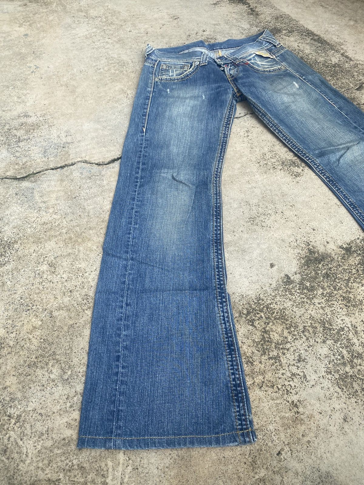 Designer × If Six Was Nine × Replay Flare Jeans Replay Faded High Rise Bootcut Size US 30 / EU 46 - 1 Thumbnail