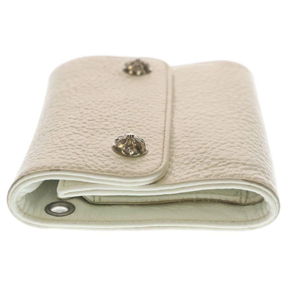 Chrome Hearts Chrome Hearts Wave Mini Leather Wallet White Size ONE SIZE - 3 Thumbnail
